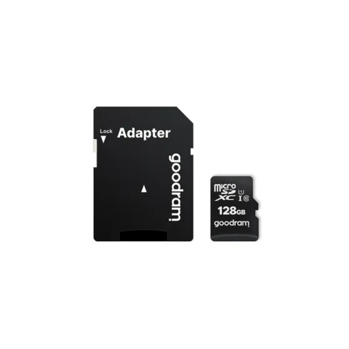GOODRAM microSD memory card 128GB 100MB/s class 10 UHS I with SD adapter
