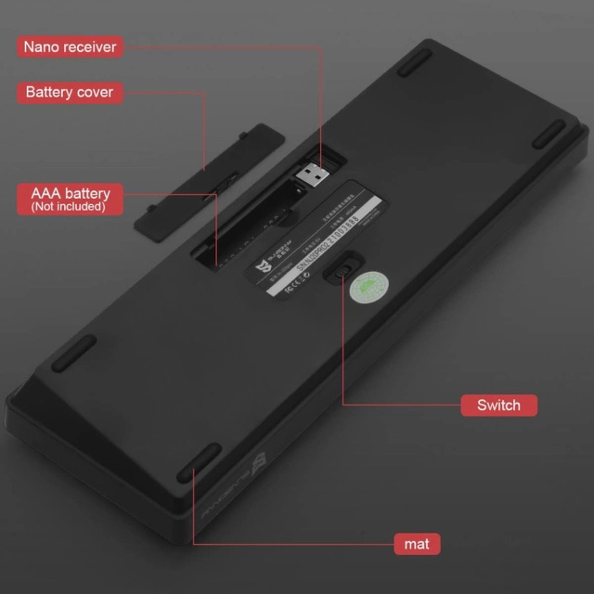 QISAN Mechanical Wireless Keyboard Gaming Keyboard