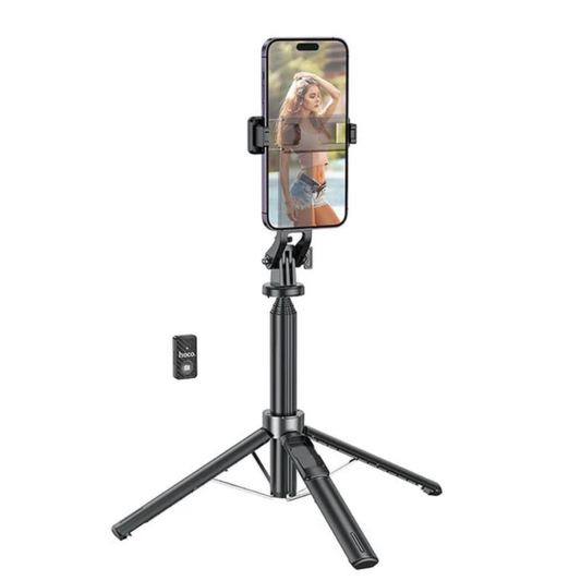 HOCO uchwyt selfie z pilotem bezprzewodowym tripod K21 czarny