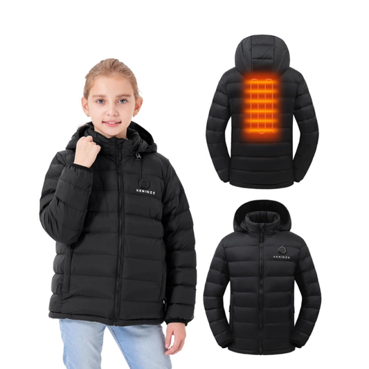 Girls Lightweight Water-Resistant Heated Jacket with 5V Battery