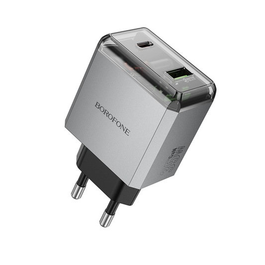 Borofone (35W) Wall Charger Lena BN20, Dual Port (USB-C + USB-A) QC 3.0