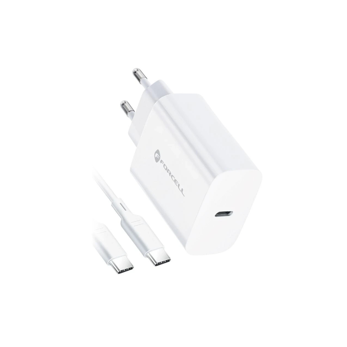 Forcell (13W) Wall Charger with USB Type-C Cable, 2.4A