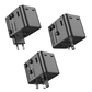 JELLICO Universal Travel Adapter S9 PD – 2x USB-C + 1x USB 3.4A, Max 2500W