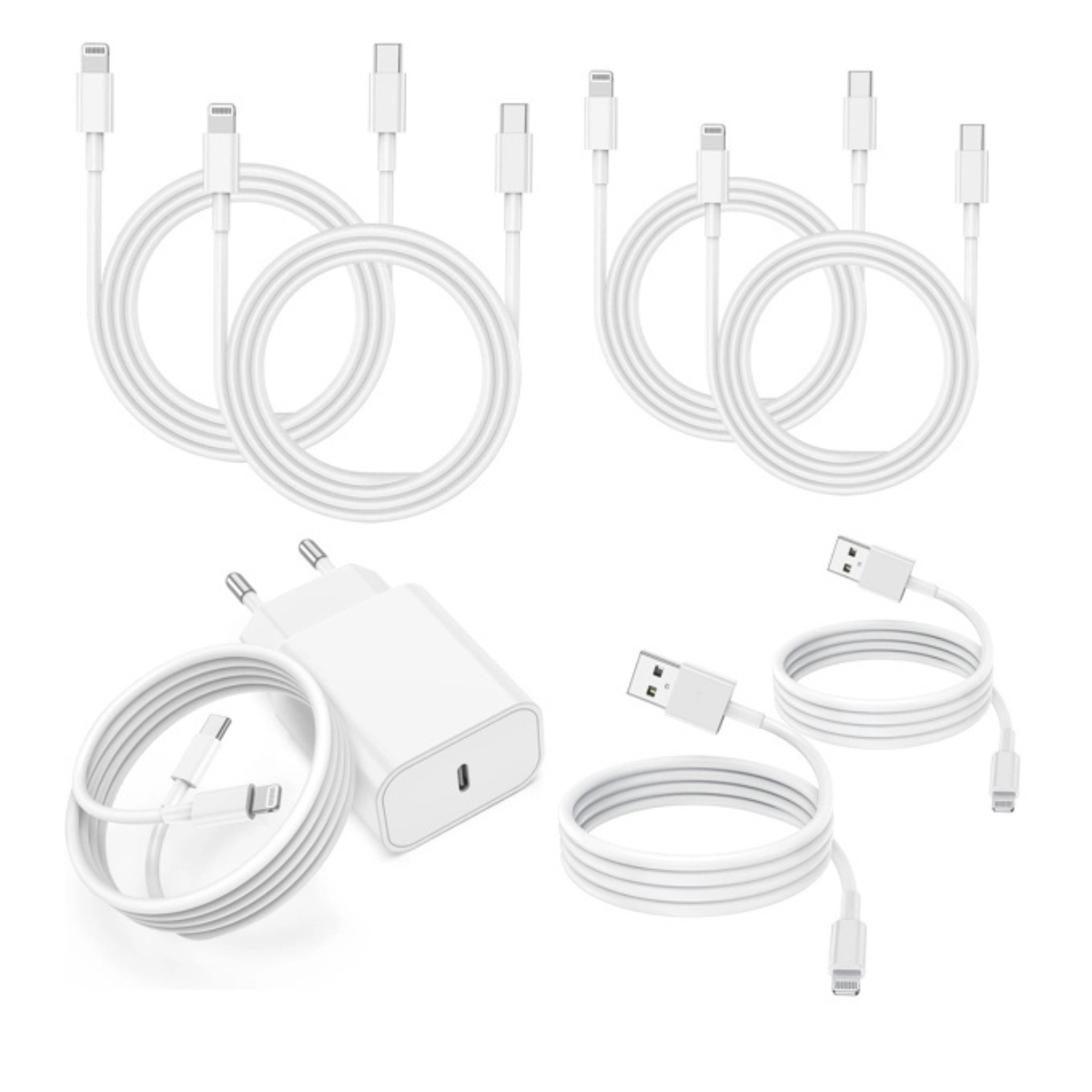 Apple (20W) Wall Charger for iPhone, USB-C Cable 2m, MFi Certified