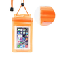 Universal Waterproof Case with Zip Closure, Orange