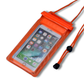 Universal Waterproof Case with Zip Closure, Orange