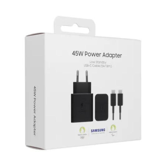 SAMSUNG (45W) Wall Charger 3A with Type-C to Type-C Cable, PD
