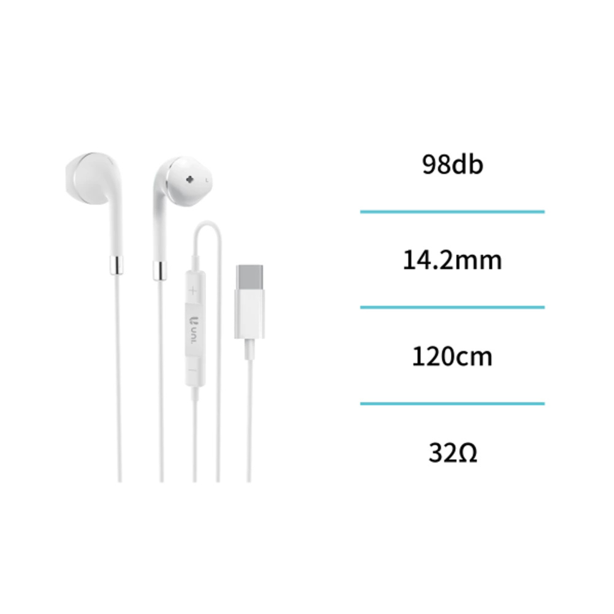 Semi-in-Ear Type-C  Wired Earphones