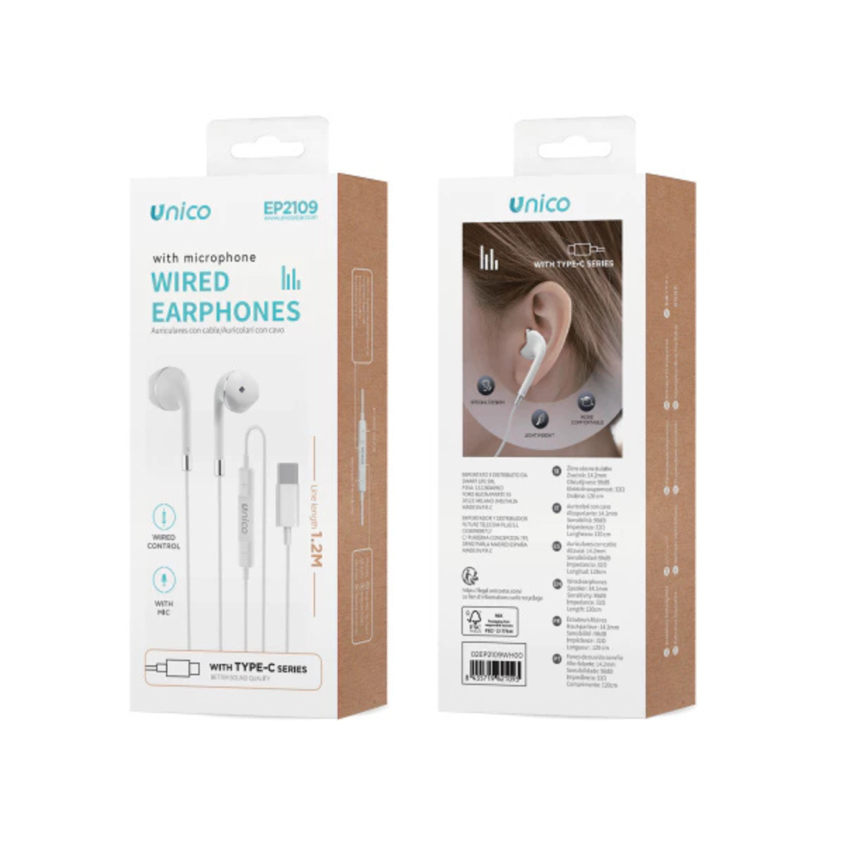 Semi-in-Ear Type-C  Wired Earphones