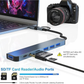 8-in-2 Multiport USB Adapter with SD & TF Card Reader