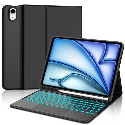 JADEMALL Keyboard with Trackpad for iPad Air 11-inch M2/M3, French AZERTY Backlit