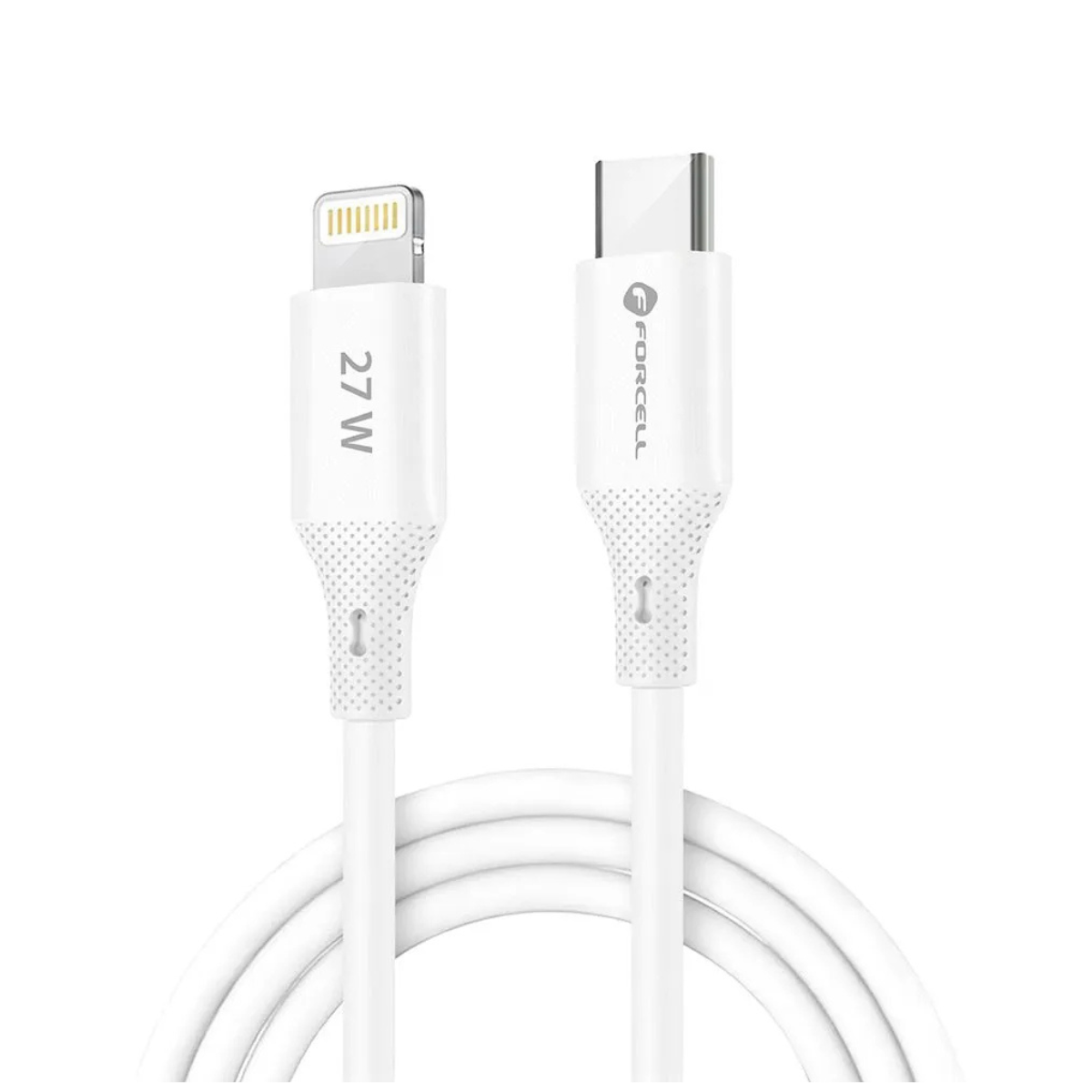 FORCELL 27W USB-C to Lightning Cable – PD / 3A / Silicone / 1m (C346)