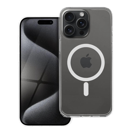 iPhone 15 / 15 Pro / 15 Pro Max Forcell F-Protect Clear Hybrid Premium MagSafe Case – Transparent