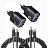 INIU (30W) Wall Charger2-Pack (USB-C + USB-A)