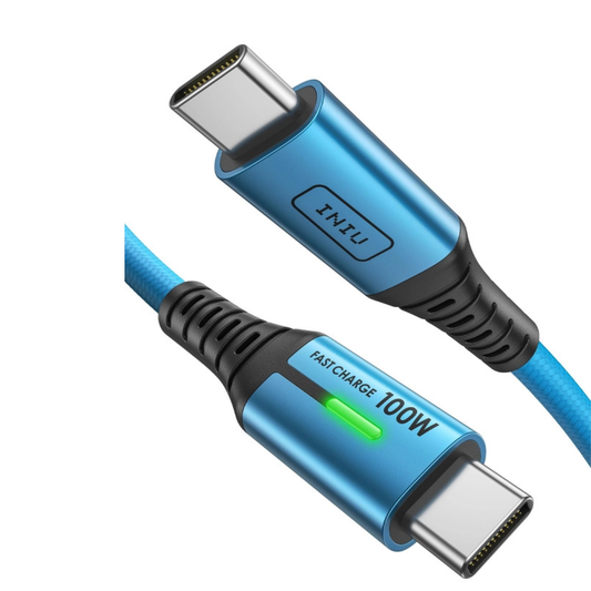 INIU 100W USB-C to USB-C Cable 0.3m + 0.3m – Fast Charging