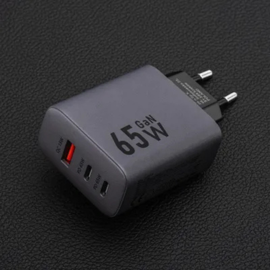 FORCELL F-Energy (65W) GaN 2 × USB-C + USB-A Wall Charger QC4.0 PD 4A VT-42B