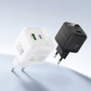 Borofone (20W) Wall Charger Intenso (BN19), Dual Port (USB + Type-C), PD & QC 3.0, 5V/3A