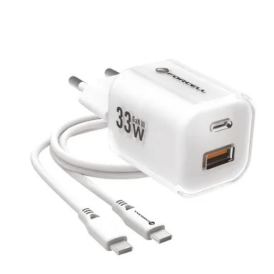 FORCELL (33W) Wall Charger – F-Energy GaN III with USB-C Cable