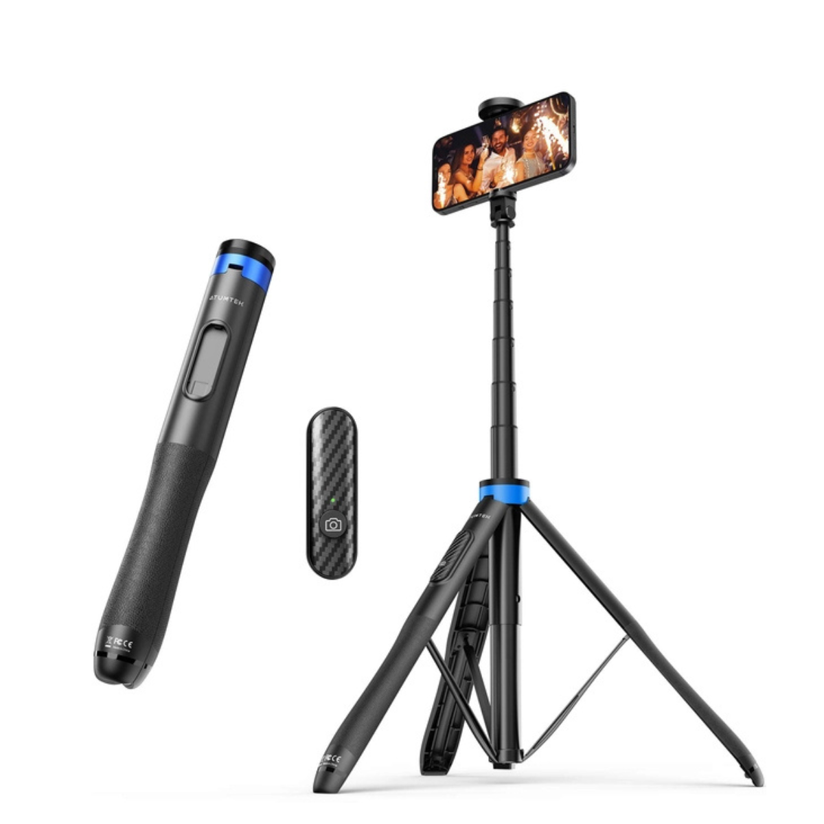 Selfie Tripod with Durable Aluminium Non-Slip Feet for Smartphones