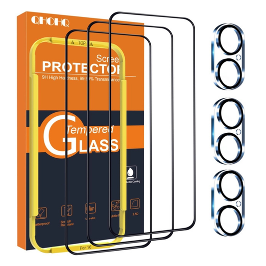 Tempered Glass Screen Protectors for iPhone 16