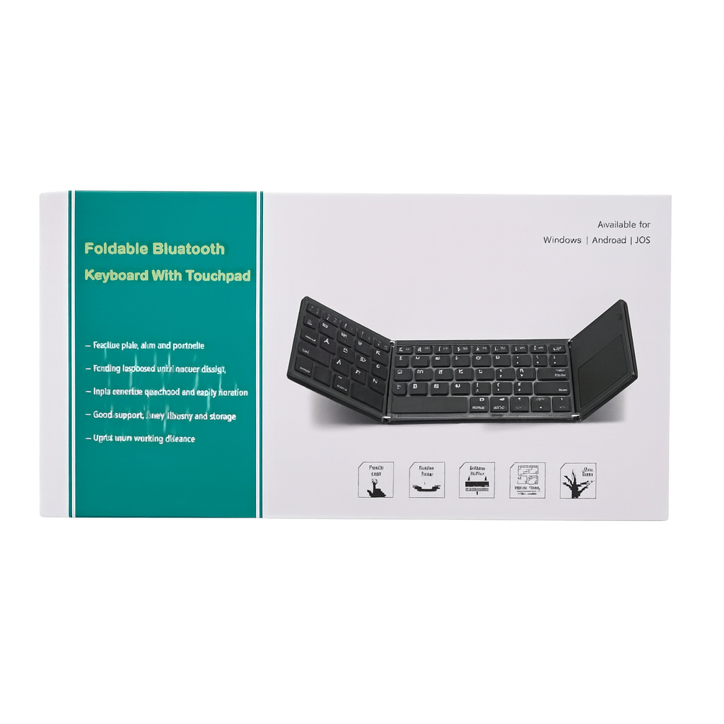 Foldable Bluetooth Keyboard with Touchpad